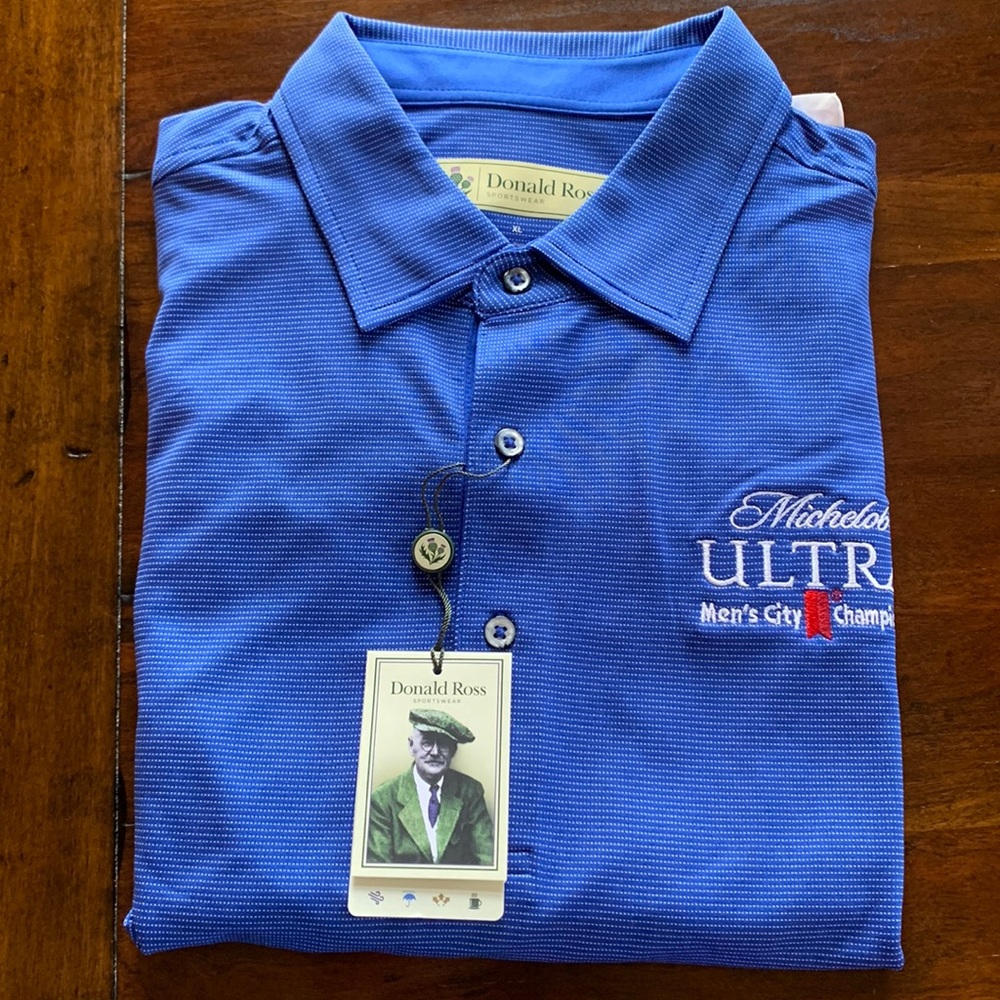 🎁 Donald Ross Sportswear Michelob Ultra Golf Polo ⛳️offers welcomed 💙